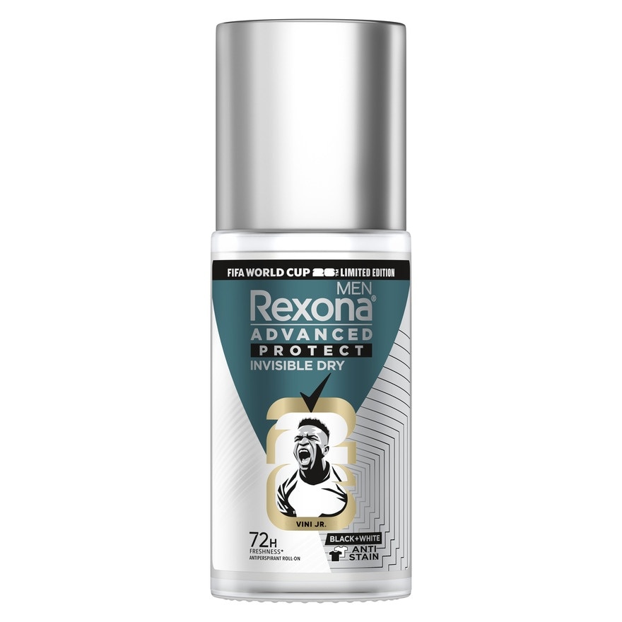 Rexona Men Roll-On Advanced Protect Invisible Dry Black+White Antiperspirant 45 Ml. - Green