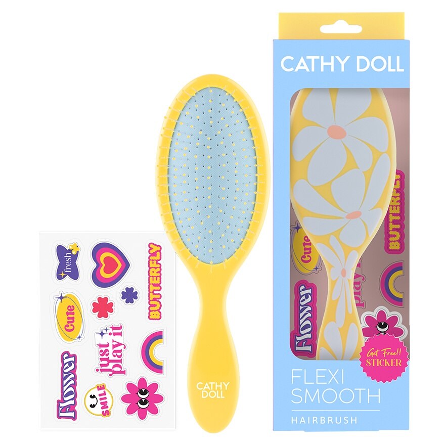 Cathy Doll Flexi Smooth Hairbrush Flower 1pcs. - Flower