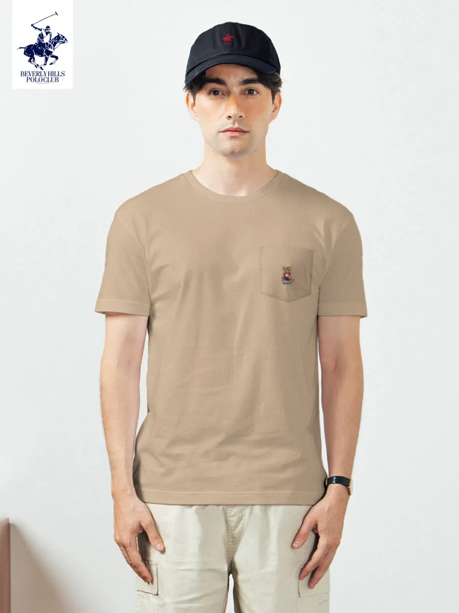 BEVERLY HILLS POLO CLUB Brown Unisex T-Shirt REGULAR-FIT Model BNSR166