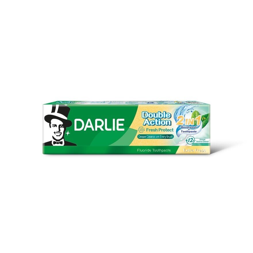 Darlie Mouthwash+Toothpaste Double Action Fresh Protect 2in1 100 G. - Green