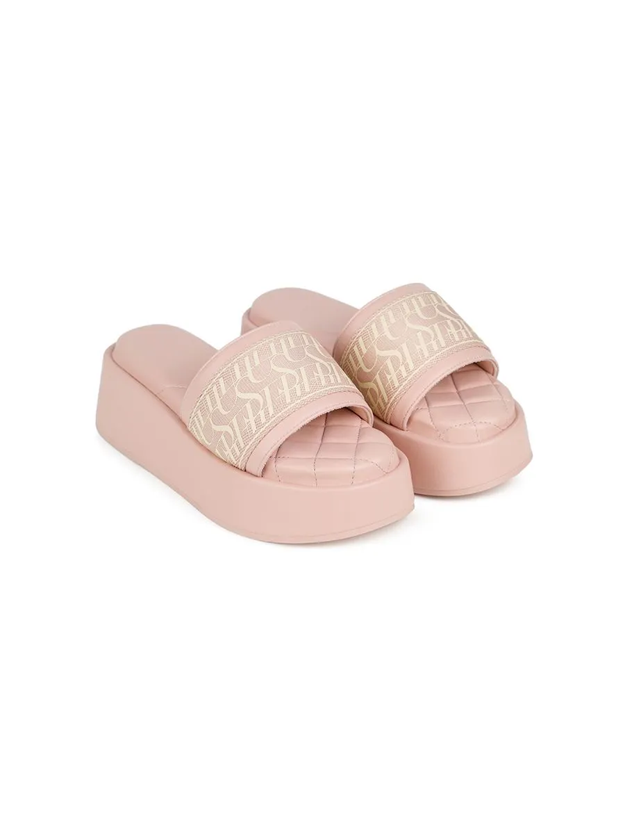 SHU WONEM  PALETTE SOFT 2" SIGNET ON CANVAS ORIGINAL WEDGES PINK