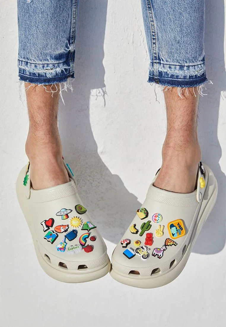 CROCS CREAM CROCS Classic Crush Clog Unisex Casual Shoes