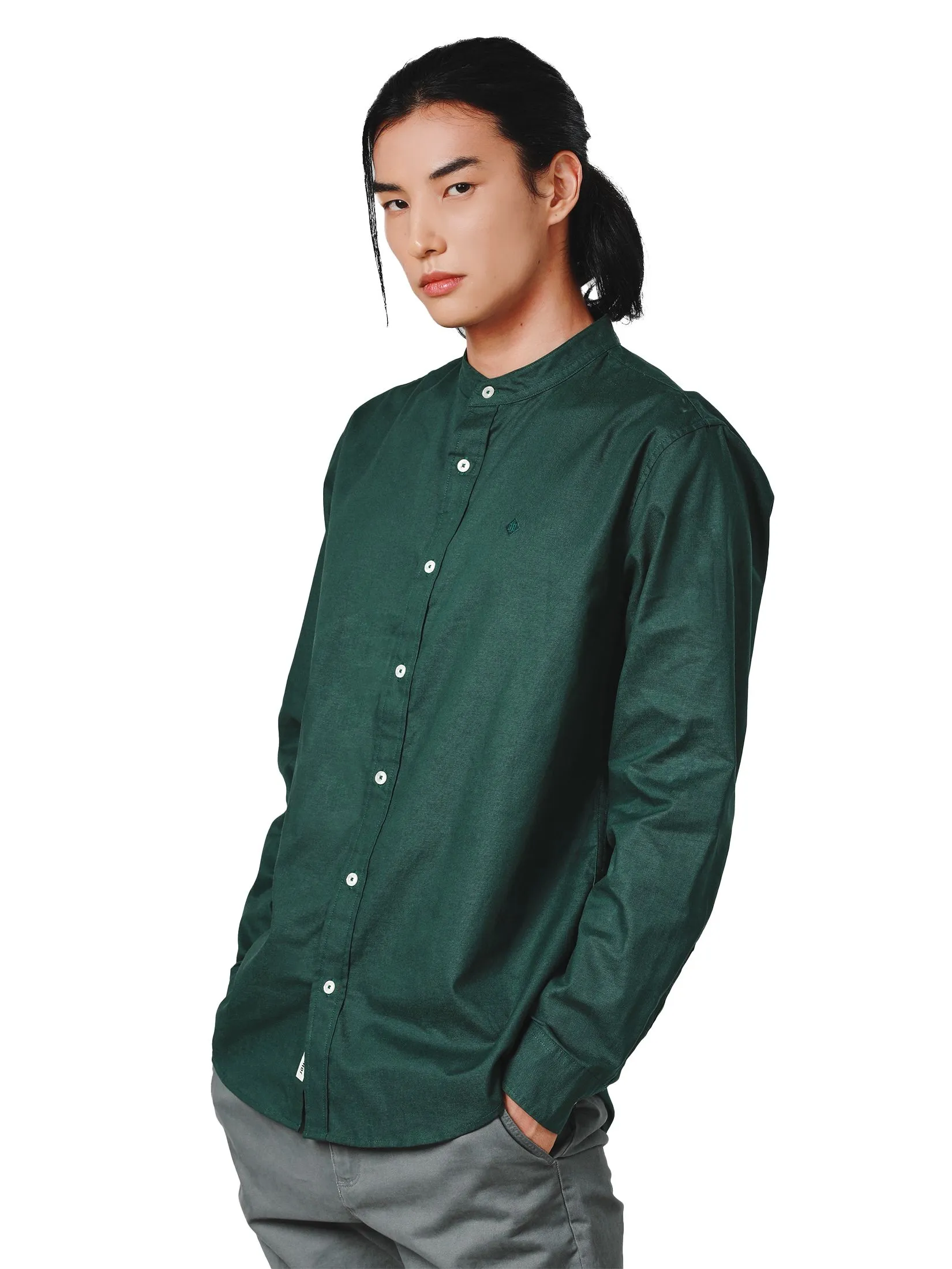 JOHN HENRY Men's Long Sleeves Shirts (Slim Fit) ICONIC AF Green