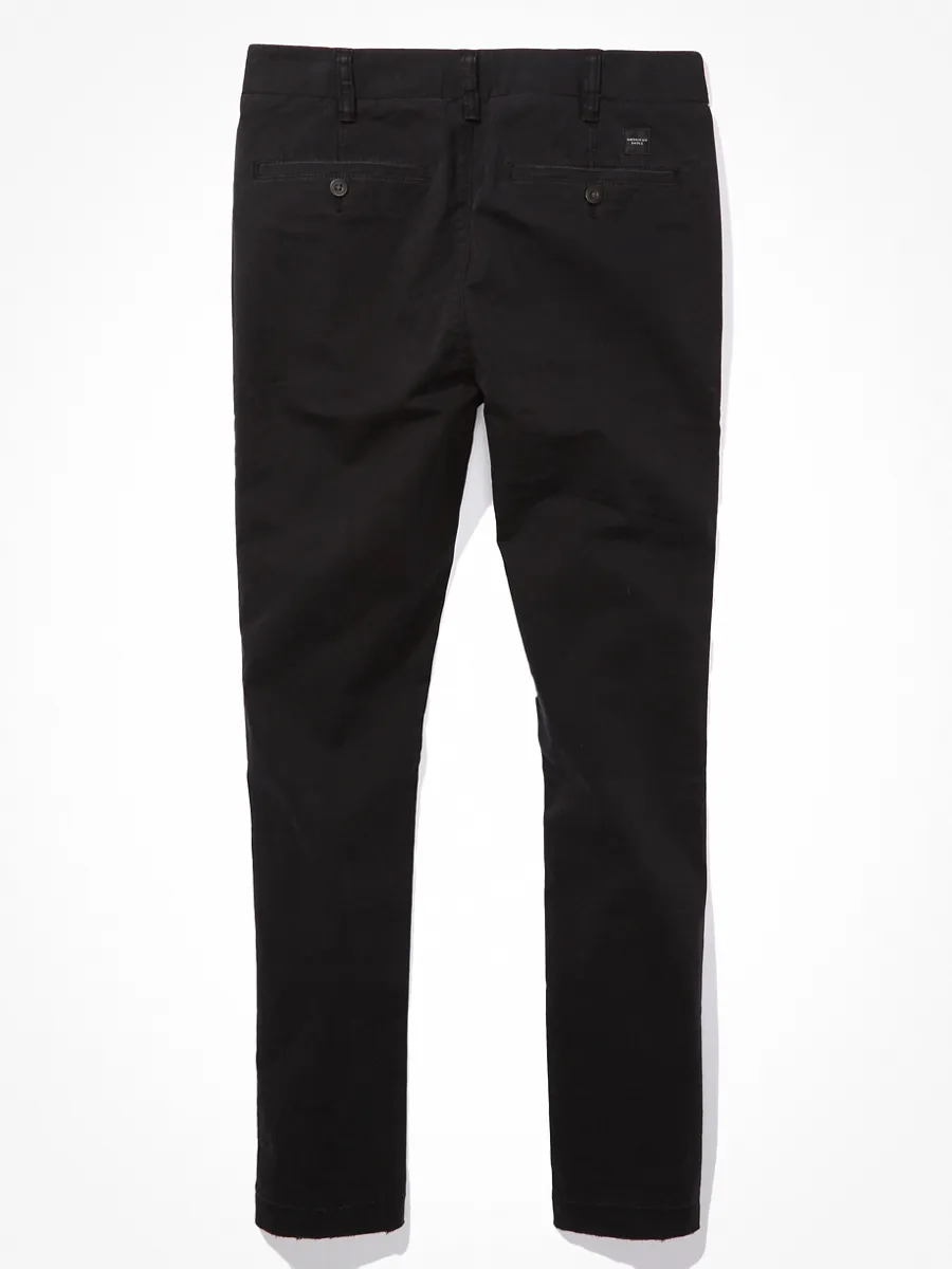 AMERICAN EAGLE MEN 4804 LIVED IN SKINNY KHAKI 001 BLACK