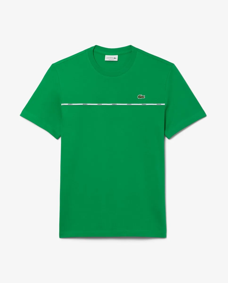 LACOSTE Regular Fit Lacoste Trim T-Shirt Green Size - 3