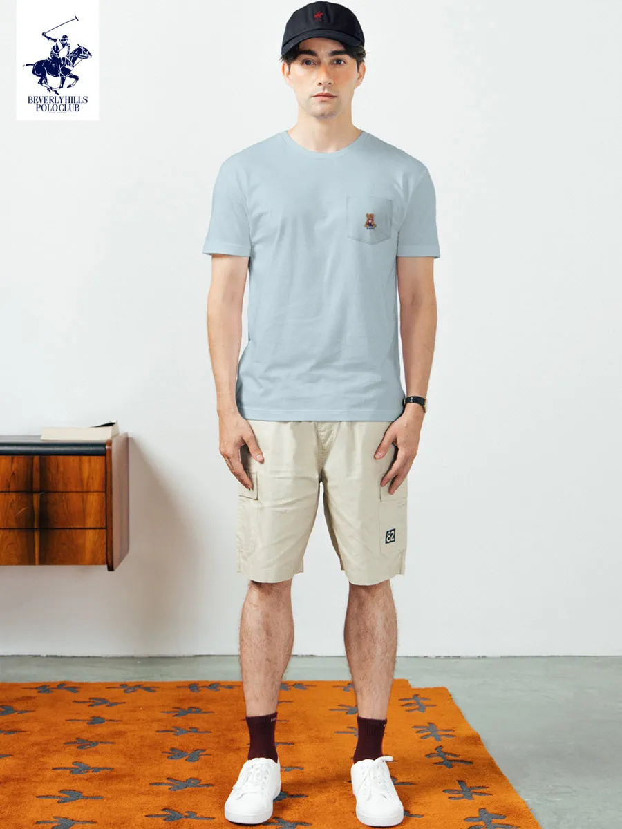 BEVERLY HILLS POLO CLUB Light blue Unisex T-Shirt REGULAR-FIT Model BNSR166