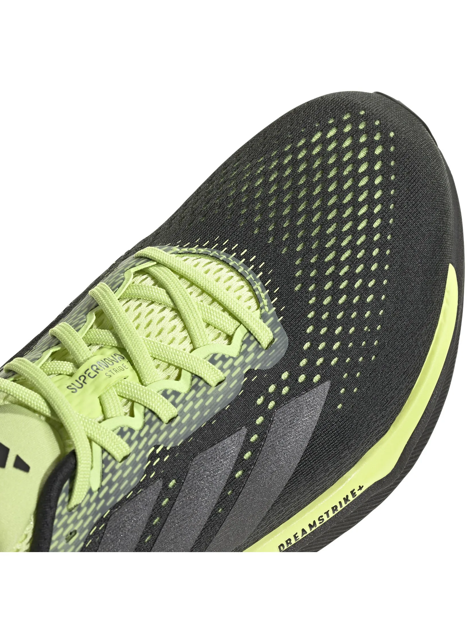 ADIDAS Men Running Shoes Supernova Stride 2 JI1419 Core Black / Iron Met / Pulse Lime