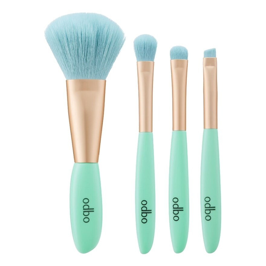 Odbo Perfect Brush Set 4pcs (Free Brush Bag 1 pcs) 01 Green