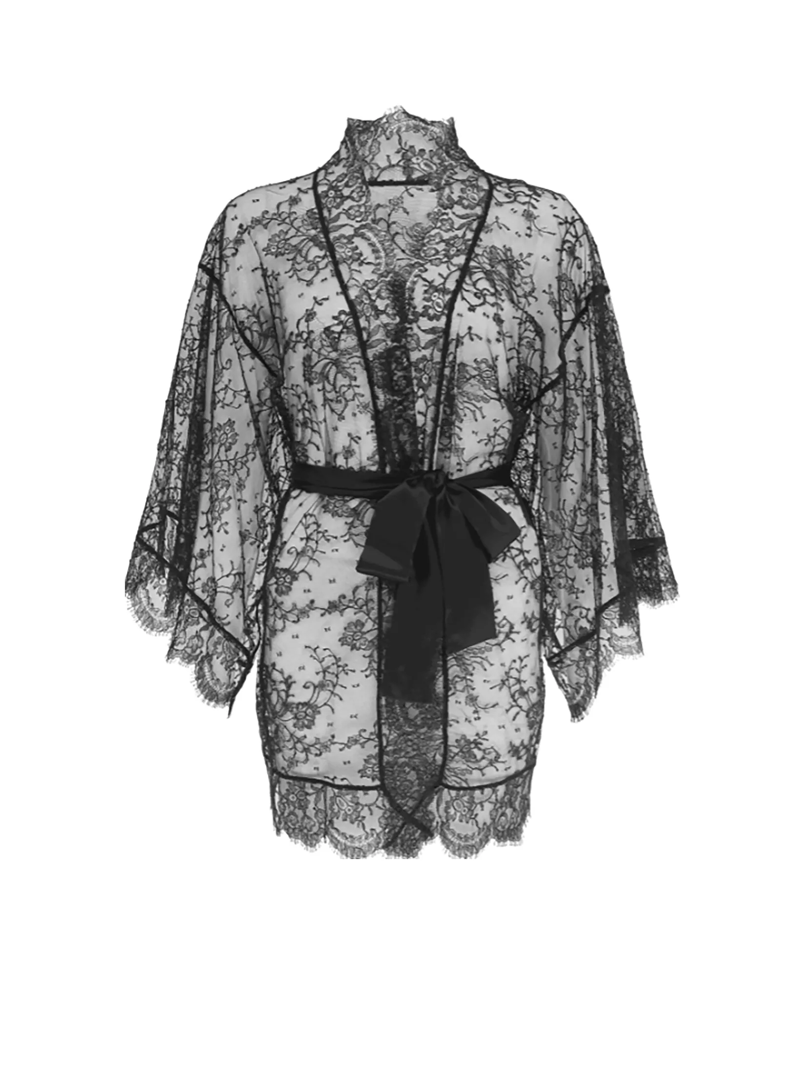 AGENT PROVOCATEUR Women Daniela Kimono Free Size Black