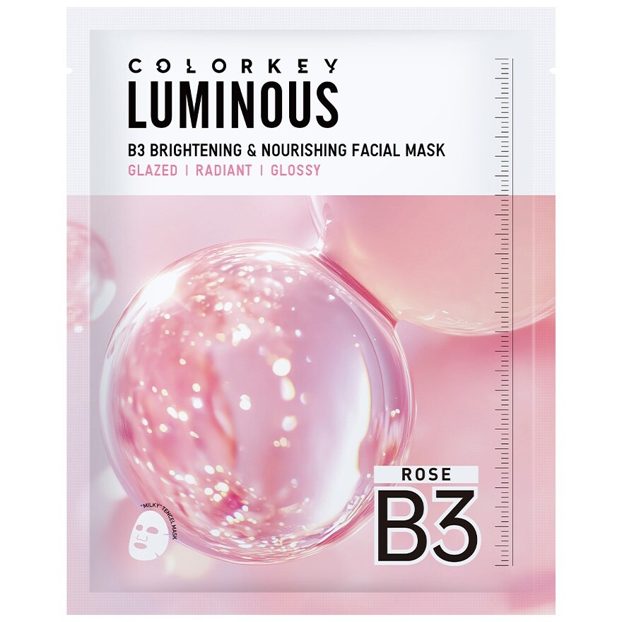 Colorkey Luminous B3 Brightening  Nourishing Facial Mask 30ml. 1pcs.