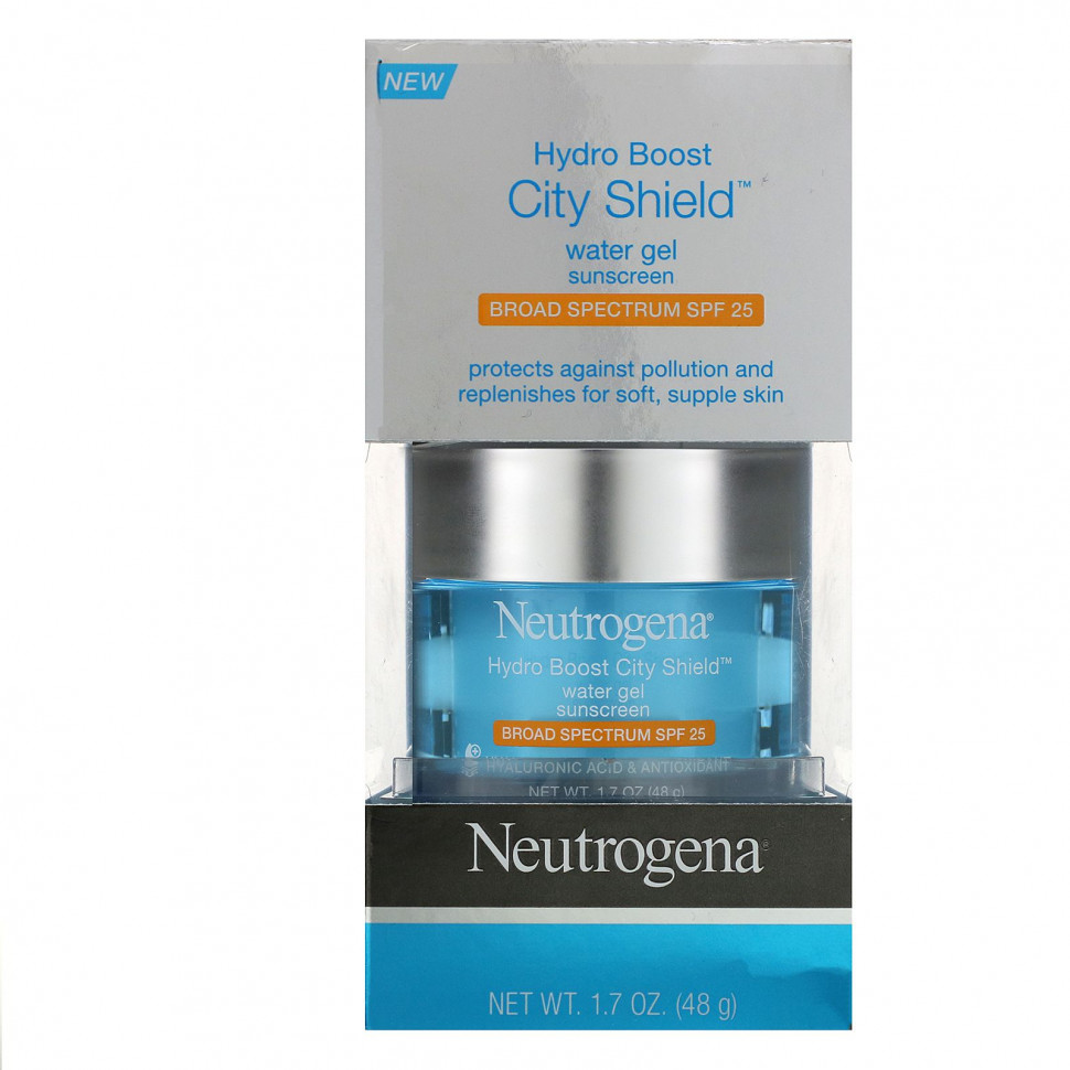 Neutrogena, Hydro Boost City Shield, солнцезащитное средство на гелевой основе, SPF 25, 48 г (1,7 унции)