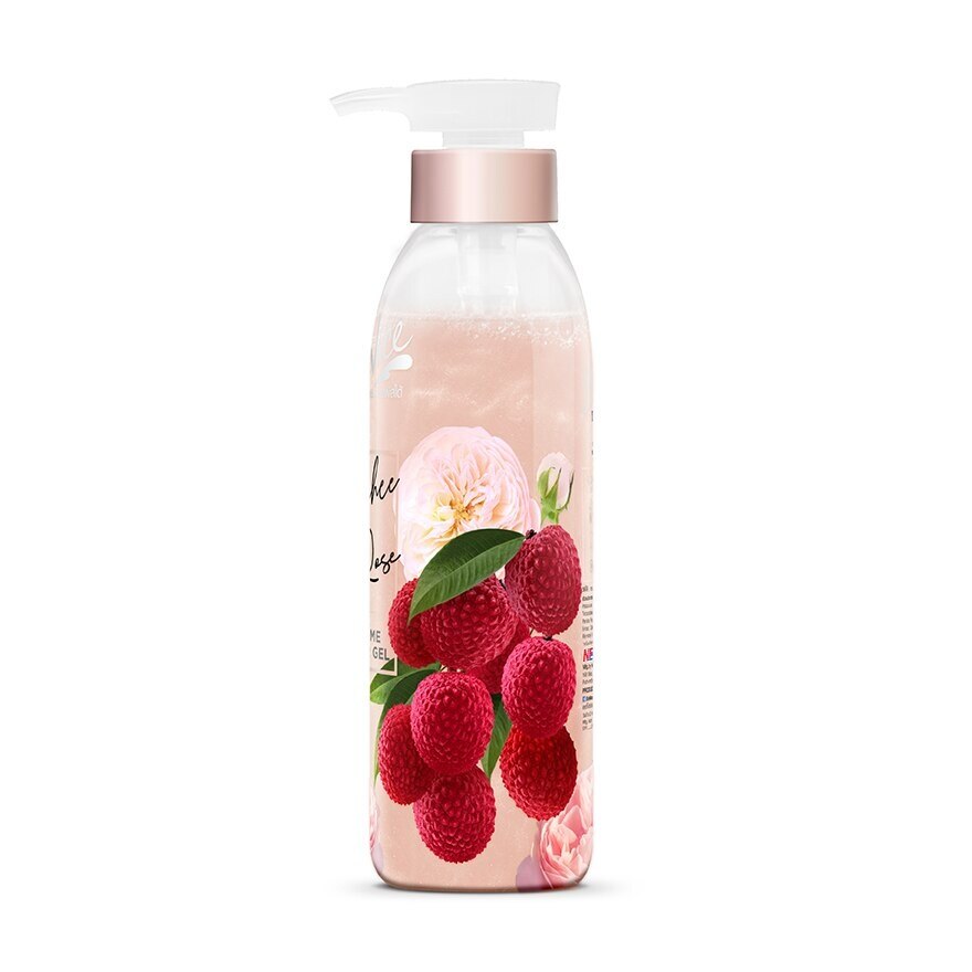 Benice Perfume Shower Gel Lychee  Rose 450 Ml.