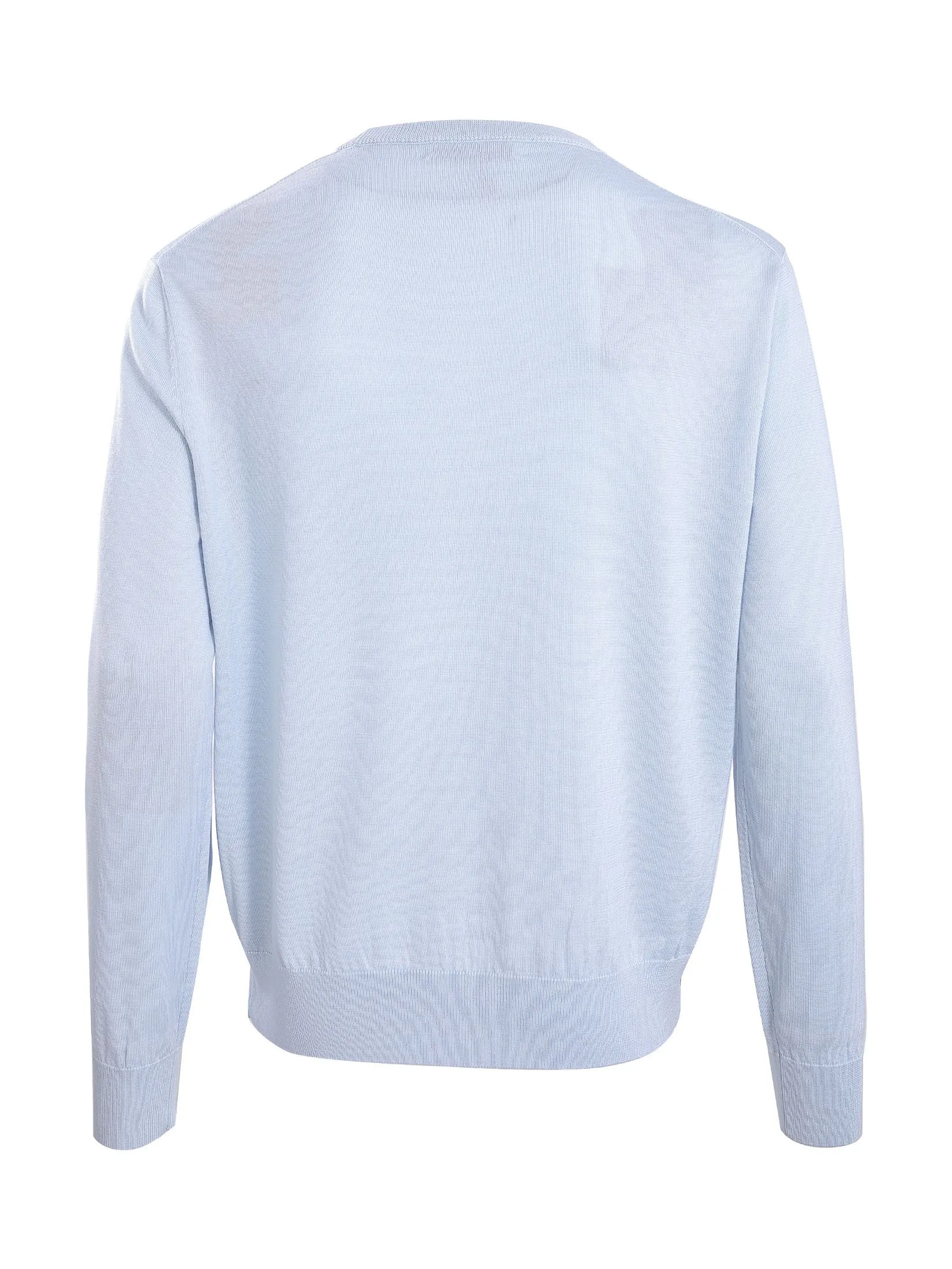 DAKS Men's DAKS Round Neck Long Sleeve Sweater Blue