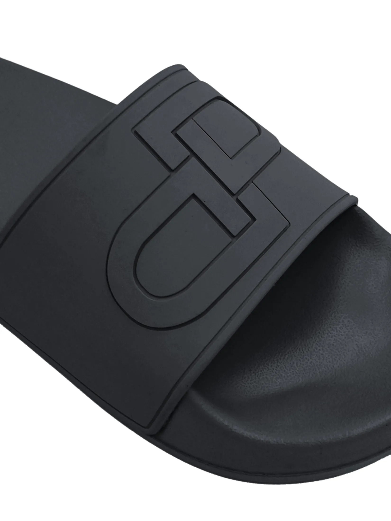 DAPPER DAPPER DP Icon Embossed Pool Slide Sandals Black