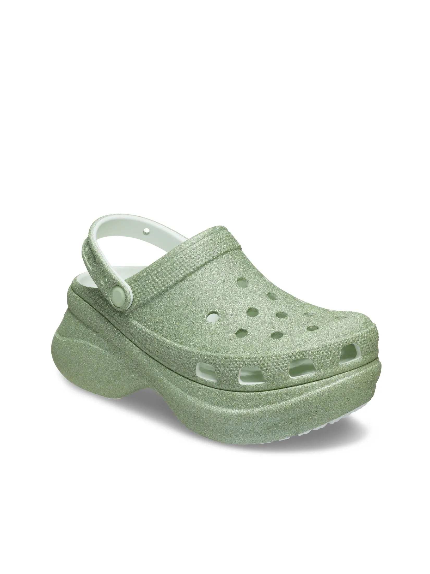 CROCS WOMEN'S BAE GLITTER CLOG - MINT TINT