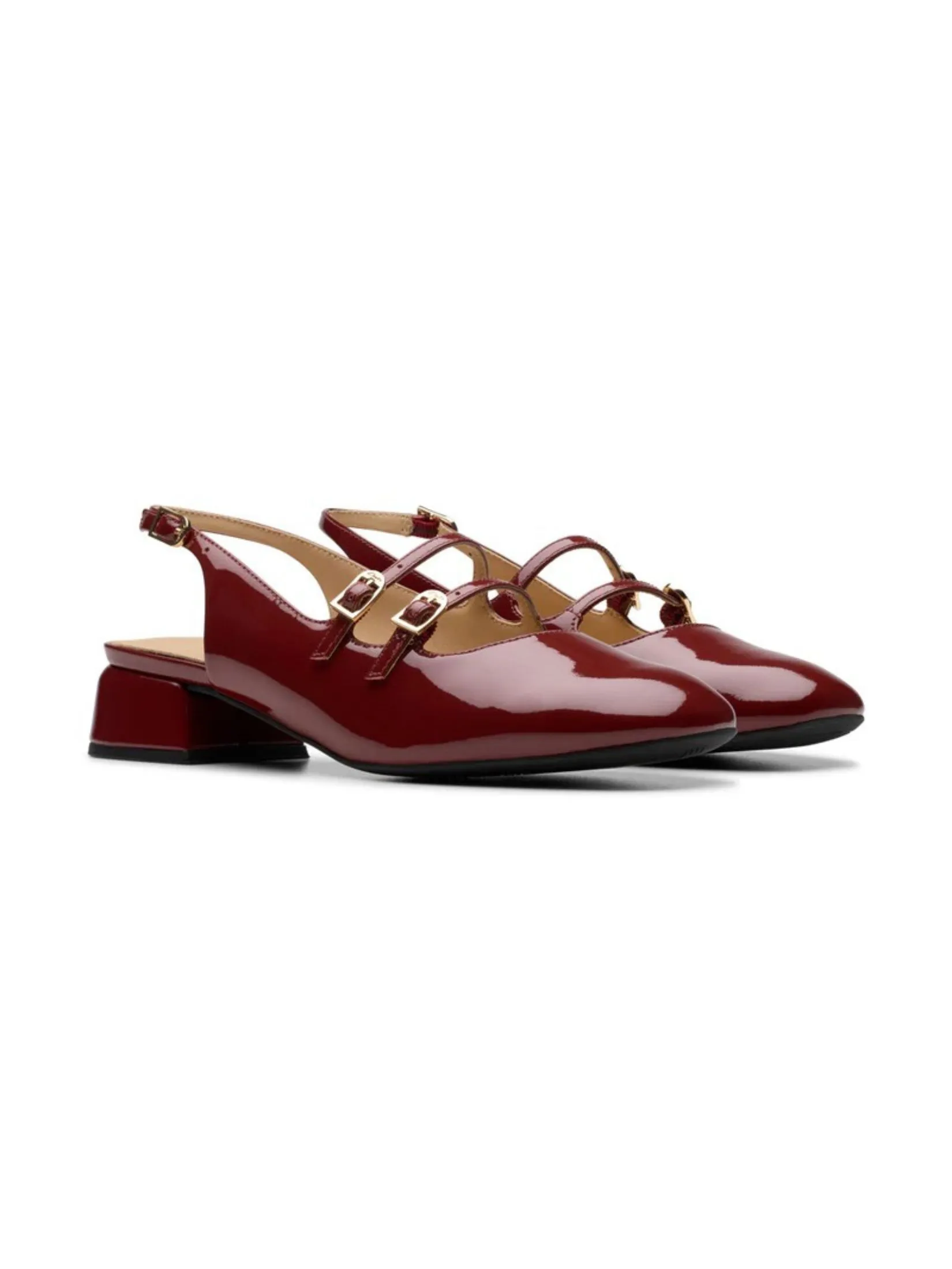 CLARKS DAISS30 DAZZ Red Patent Women's Mary Jane Shoes