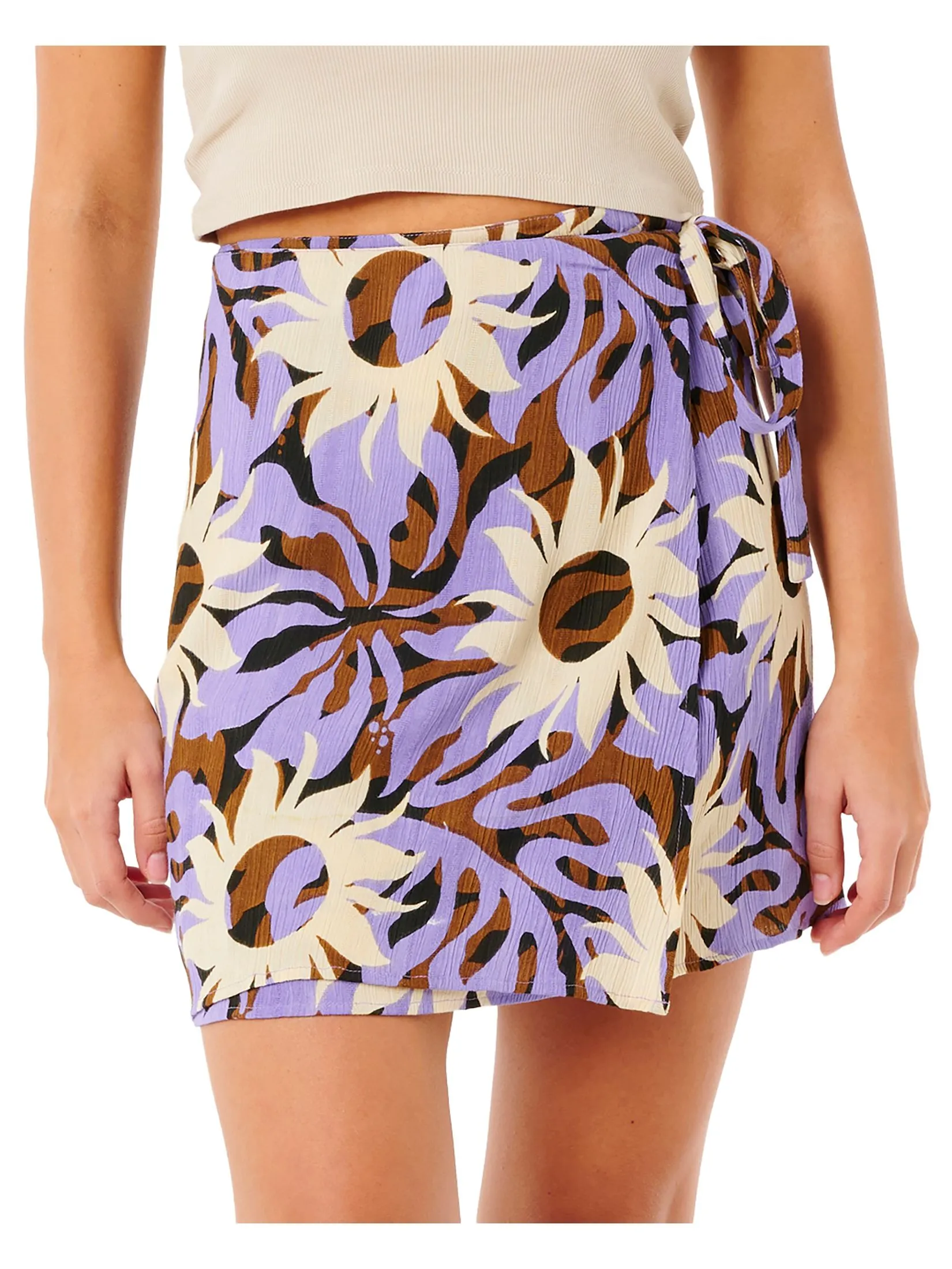 RIP CURL Women Mini Wrap Skirt Sun Drenched Multi-Color Size - M