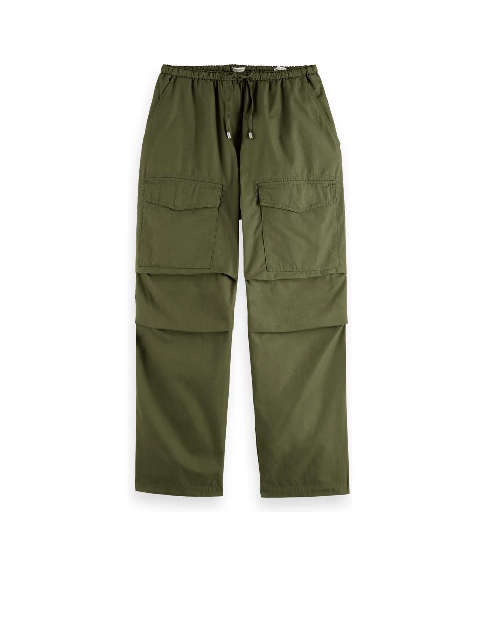 SCOTCH&SODA Women Cargo Pant Ivy Mid-Rise Wide-Leg Classic Green