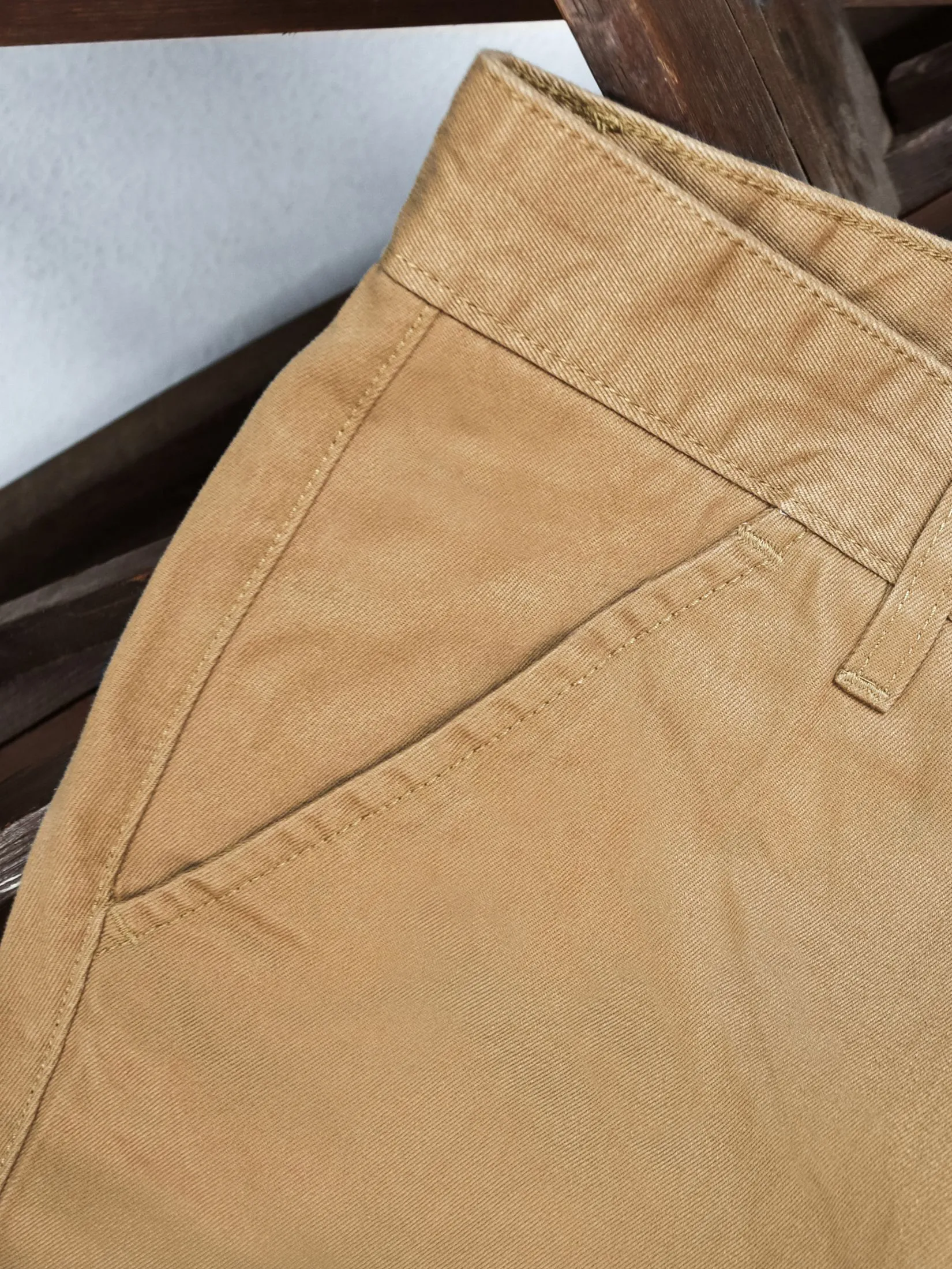 SIMPLE&RAW Timber Chino Pants Sk814 Brown