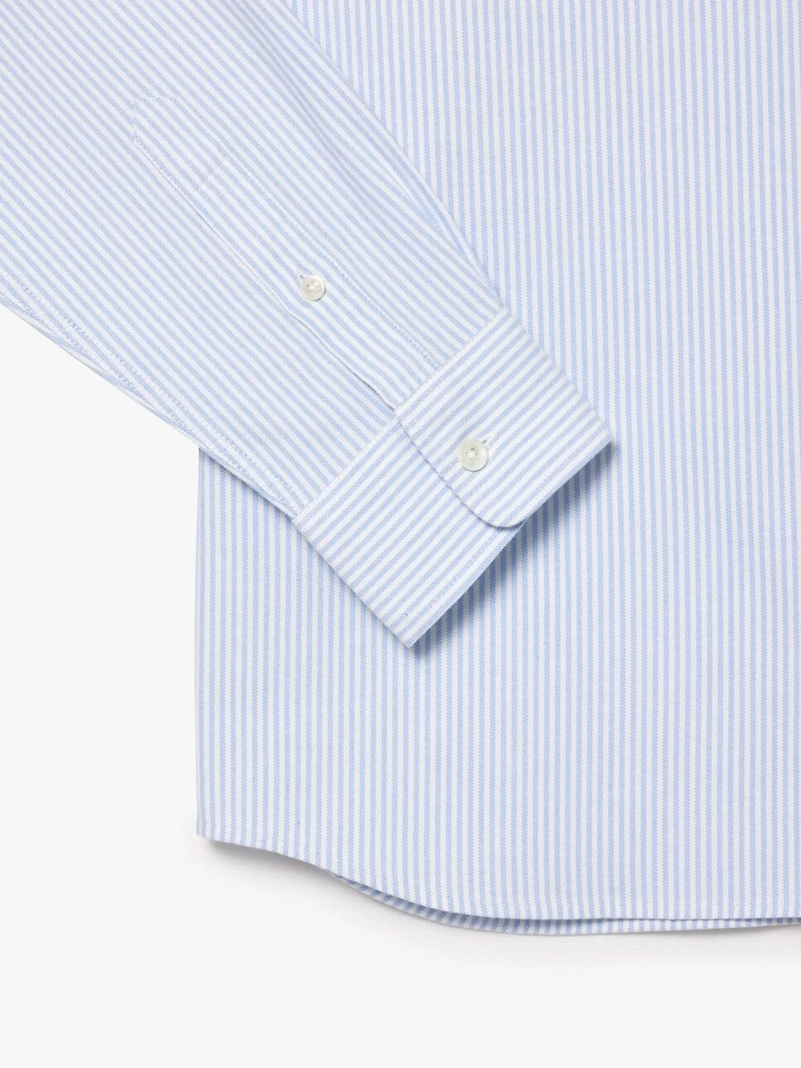 LACOSTE Regular Fit Striped Oxford Shirt Blue