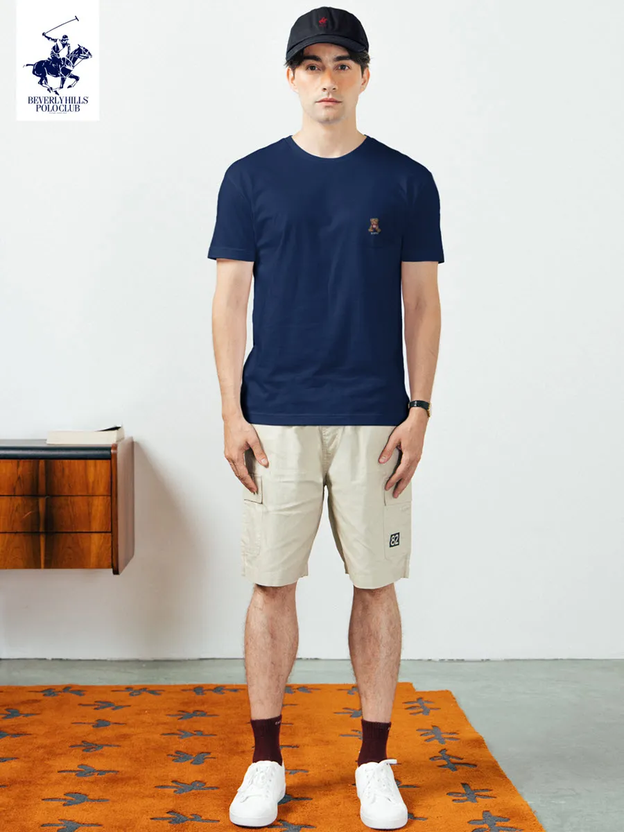 BEVERLY HILLS POLO CLUB Dark Blue Unisex T-Shirt REGULAR-FIT Model BNSR166