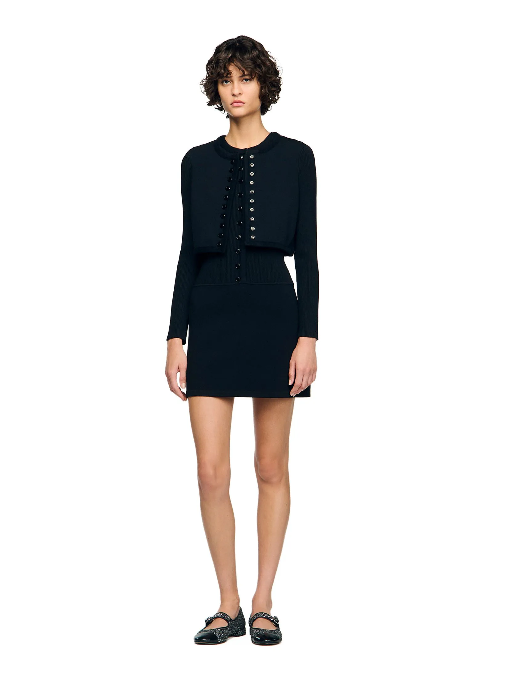 SANDRO Cropped Cardigan