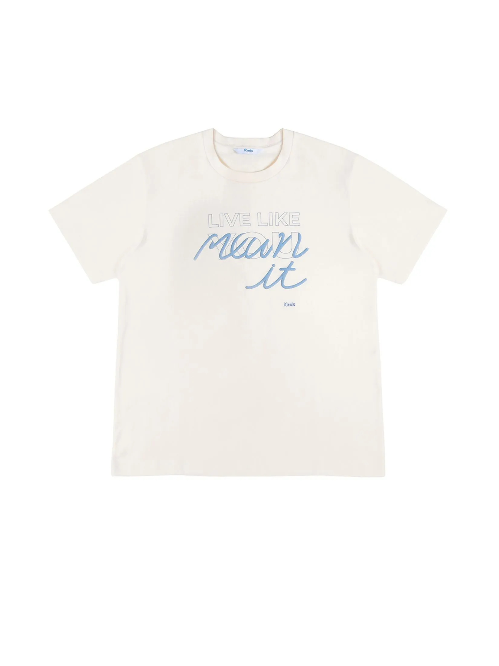 KEDS Women Live Like You Mean It Loose T-Shirt Beige