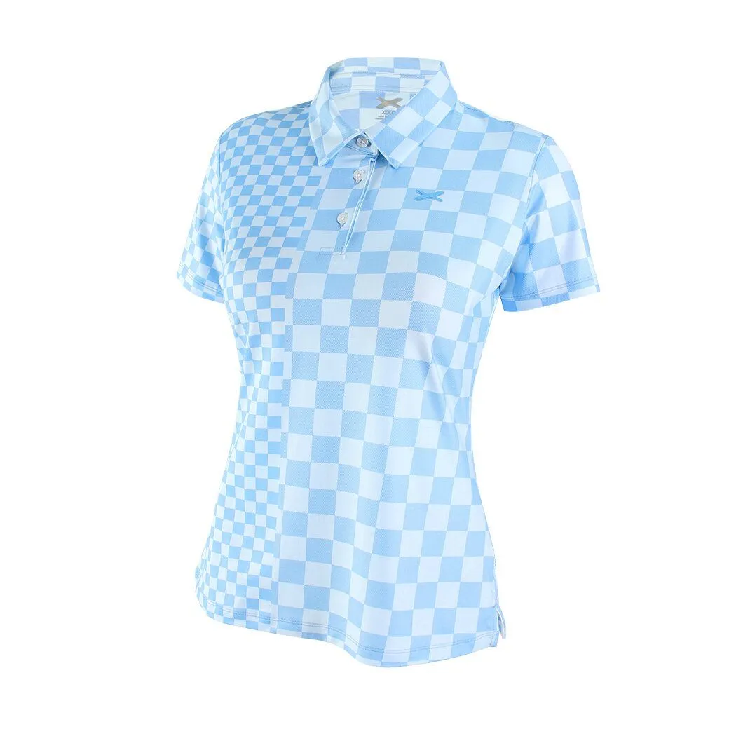 XOLO Light Blue CHECKERED POLO (040065)
