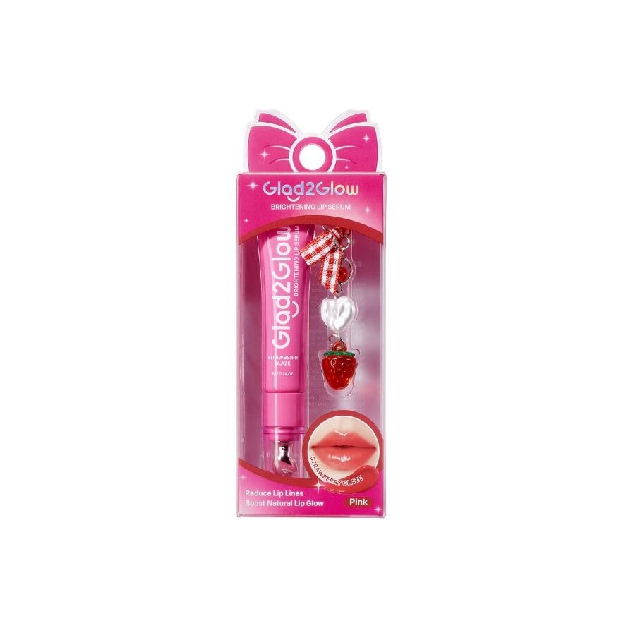 Glad2Glow Brightening Lip Serum Strawberry Glaze (Pink) 7 G.