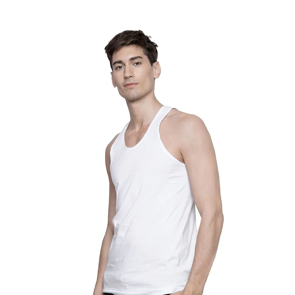 DOUBLE GOOSE White  Double Goose Singlet Modern Relax Fit Pack 2