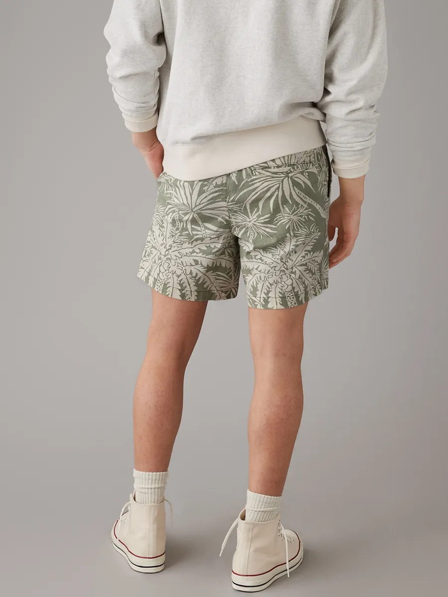 AMERICAN EAGLE MEN 7740 7 IN COTTON LINEN TREKKER 858 FRESH GREEN