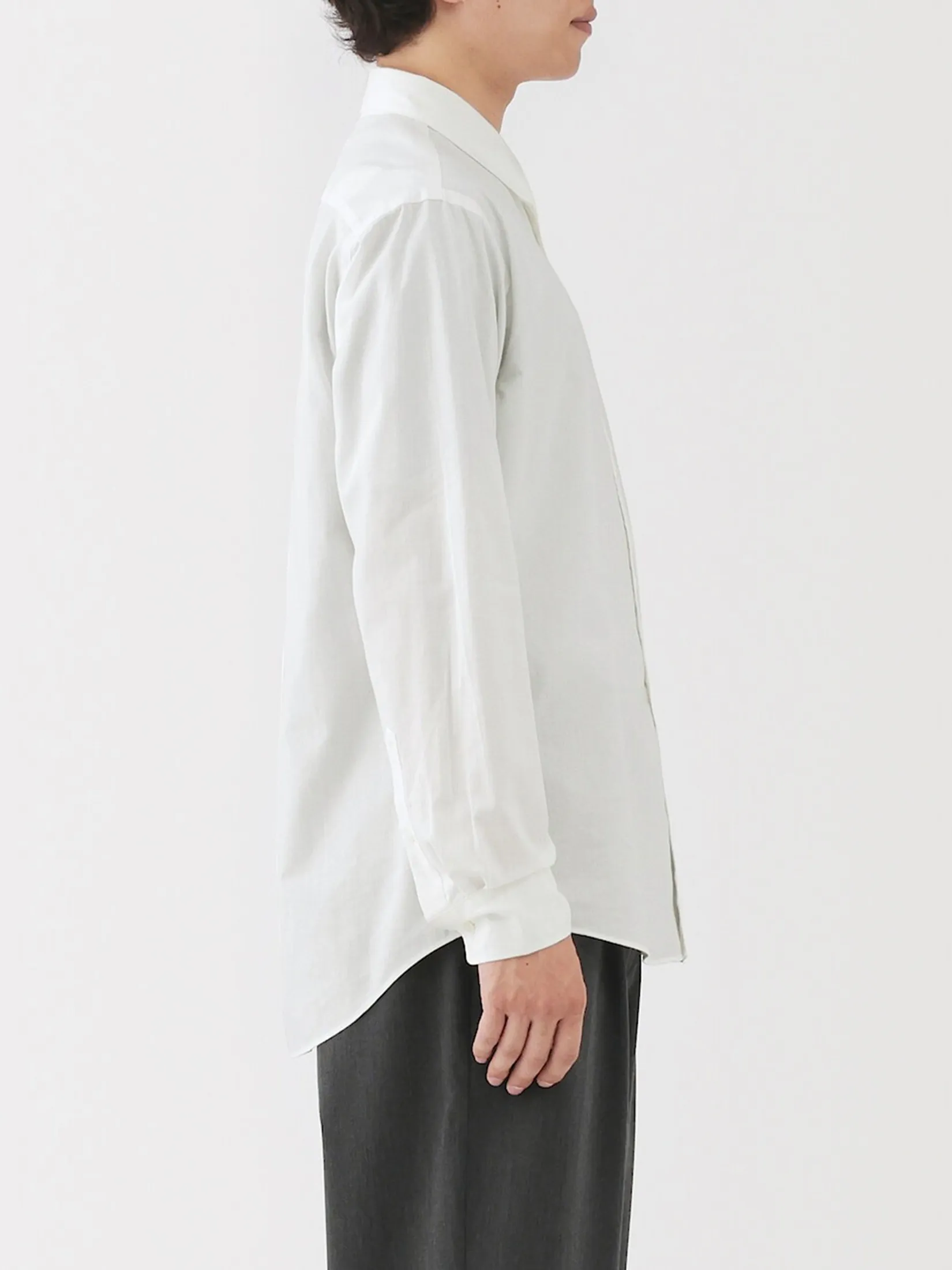 MUJI Men Shirt Washed Broadcloth Long Sleeve