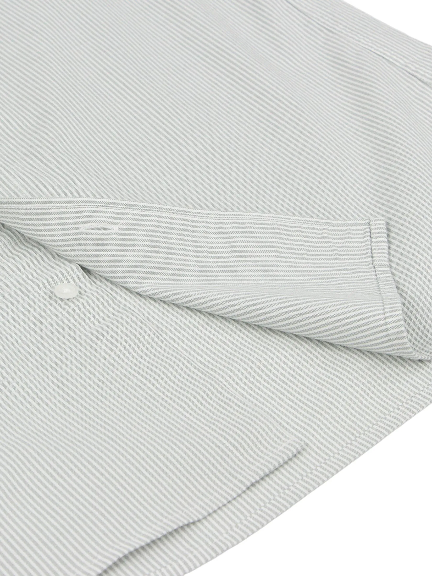 GIORDANO Men's Slim Stretch Oxford Shirts (Classic Man)  Green x White