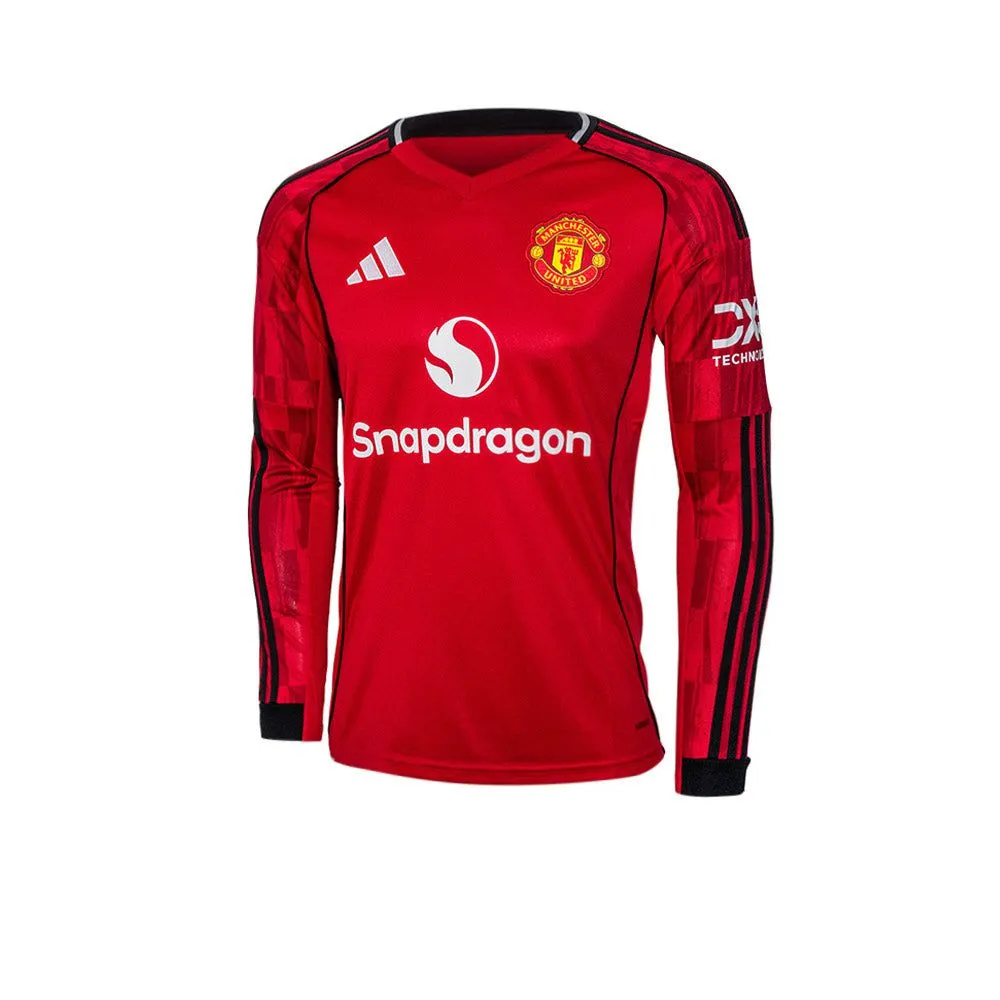 ADIDAS Men Long Sleeve Jersey Manchester United Home 2025/26 Red - AD001AP514ELTH Size - L