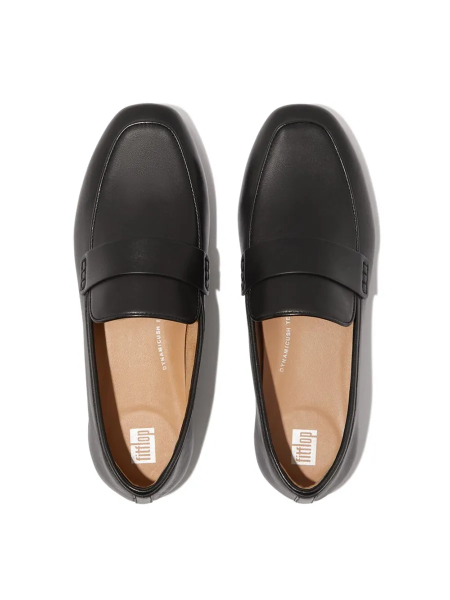 FitFlop™ WOMEN'S DELICATO SOFT LEATHER LOAFERS BLACK
