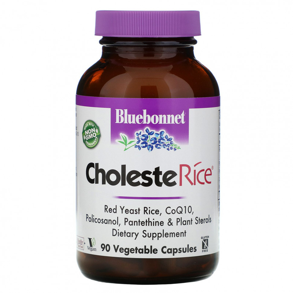 Bluebonnet Nutrition, CholesteRice, 90 растительных капсул