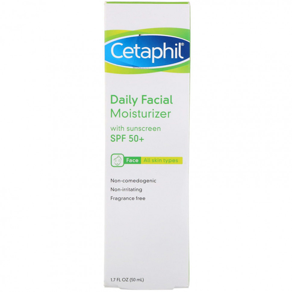 Cetaphil, Ежедневное увлажняющее средство для лица, SPF 50+, 50 мл (1,7 жидк. Унции)