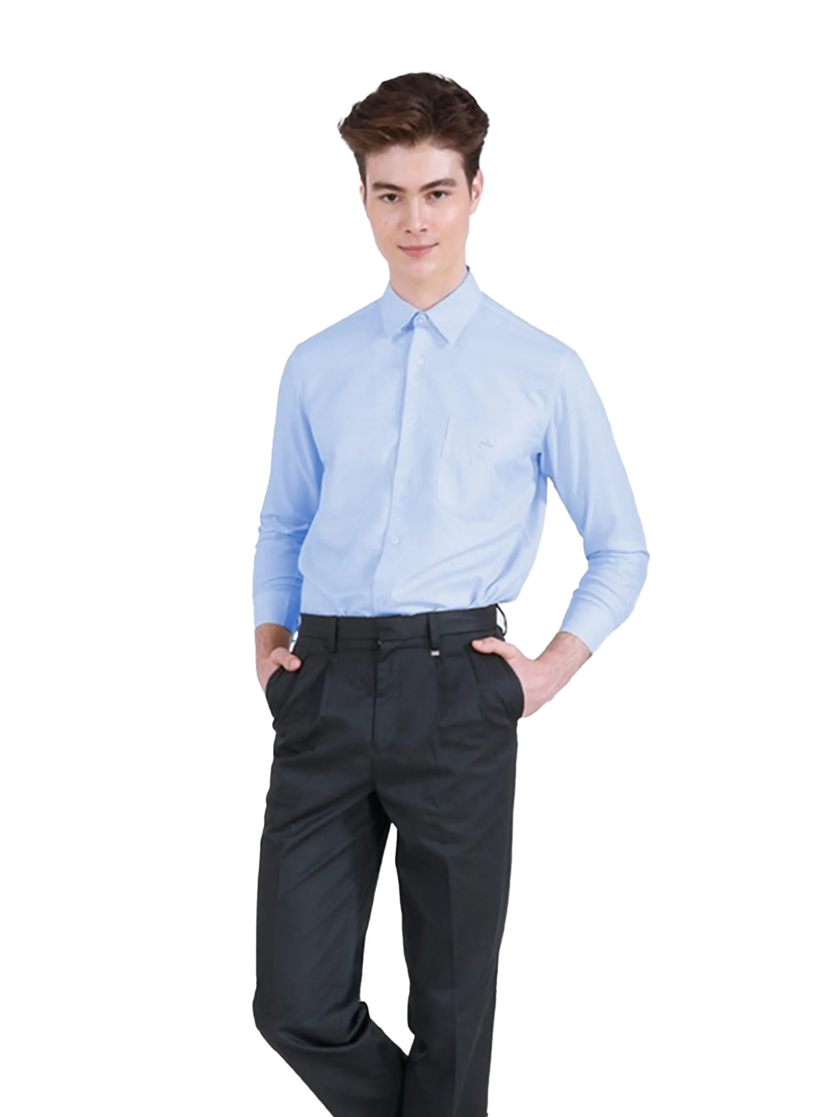 ARROW Men’s Non-Iron Shirt – Long Sleeve, Comfort Fit, Blue (MACC763-BU)