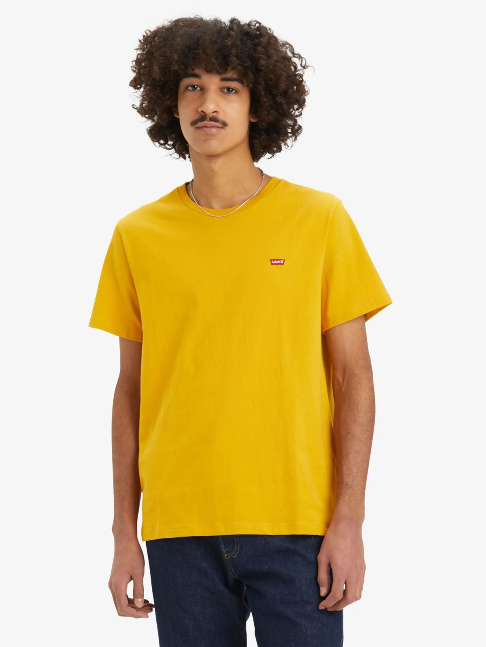 LEVI'S Men's Original Housemark T-Shirt Yellow