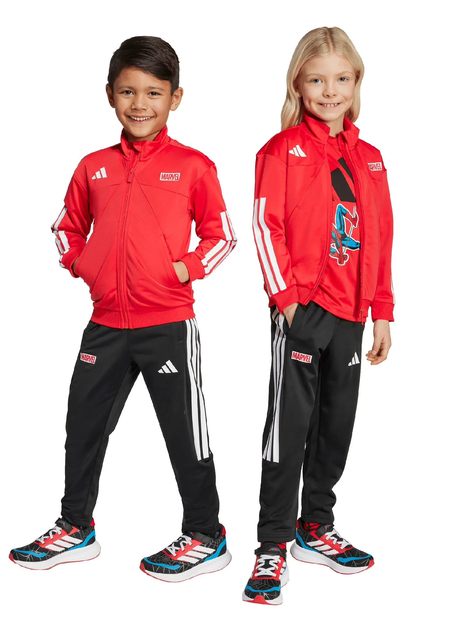 ADIDAS KIDS Unisex Toddler Tracksuit Marvel Spider-Man Red