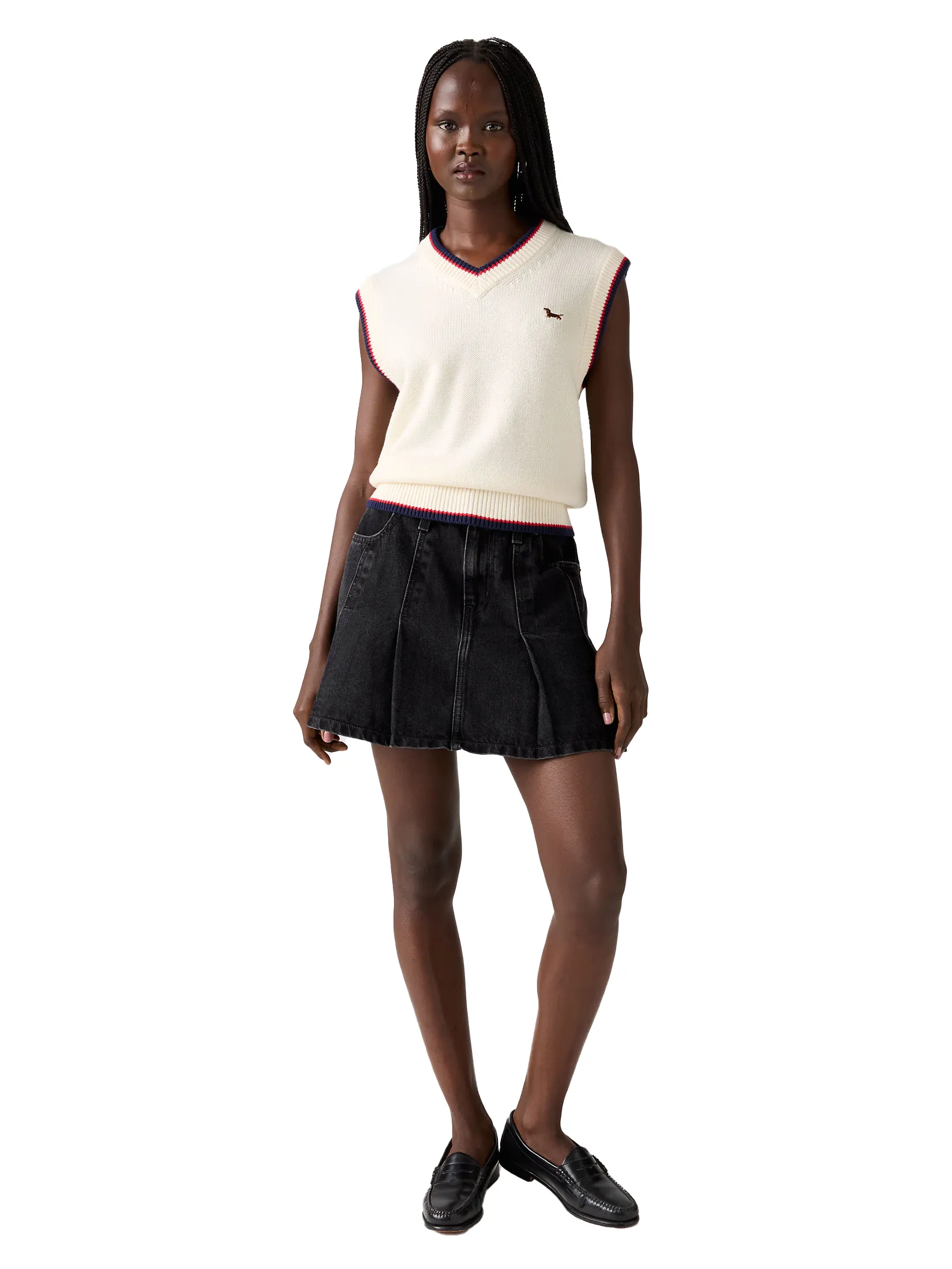 LEVI'S Women's Pleated Mini Skirt Black Size - 23 In