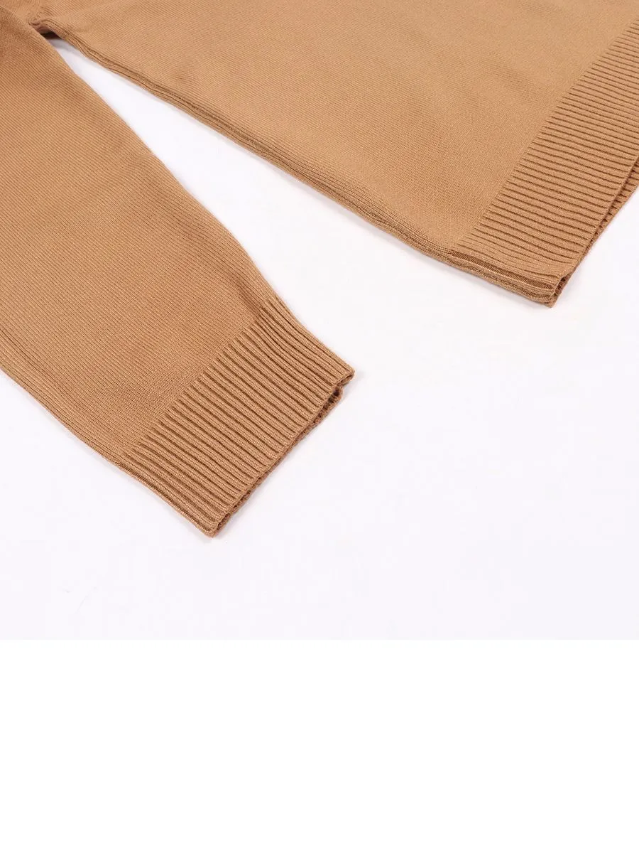 OASIS Men's Long Sleeve Sweater Khaki