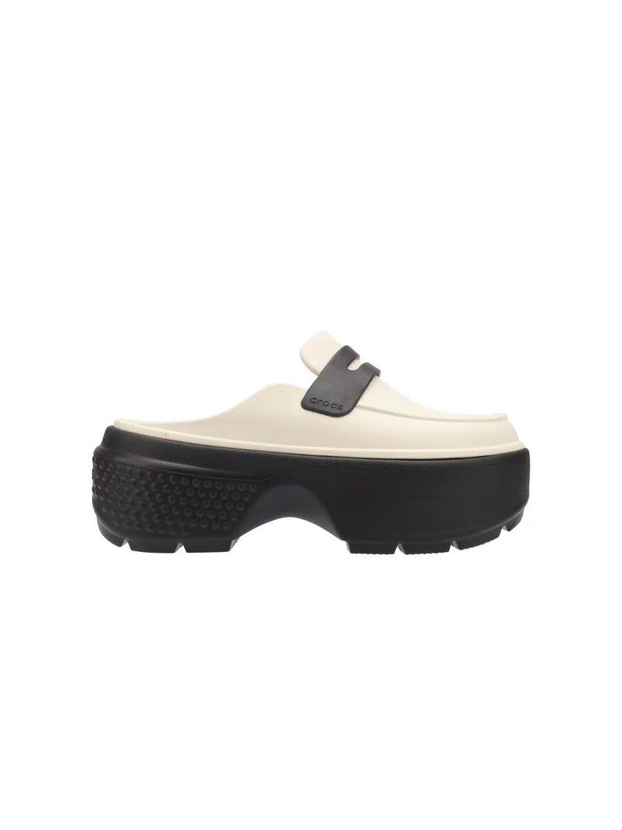 CROCS UNISEX STOMP LOAFER CLOG - LINEN BLACK