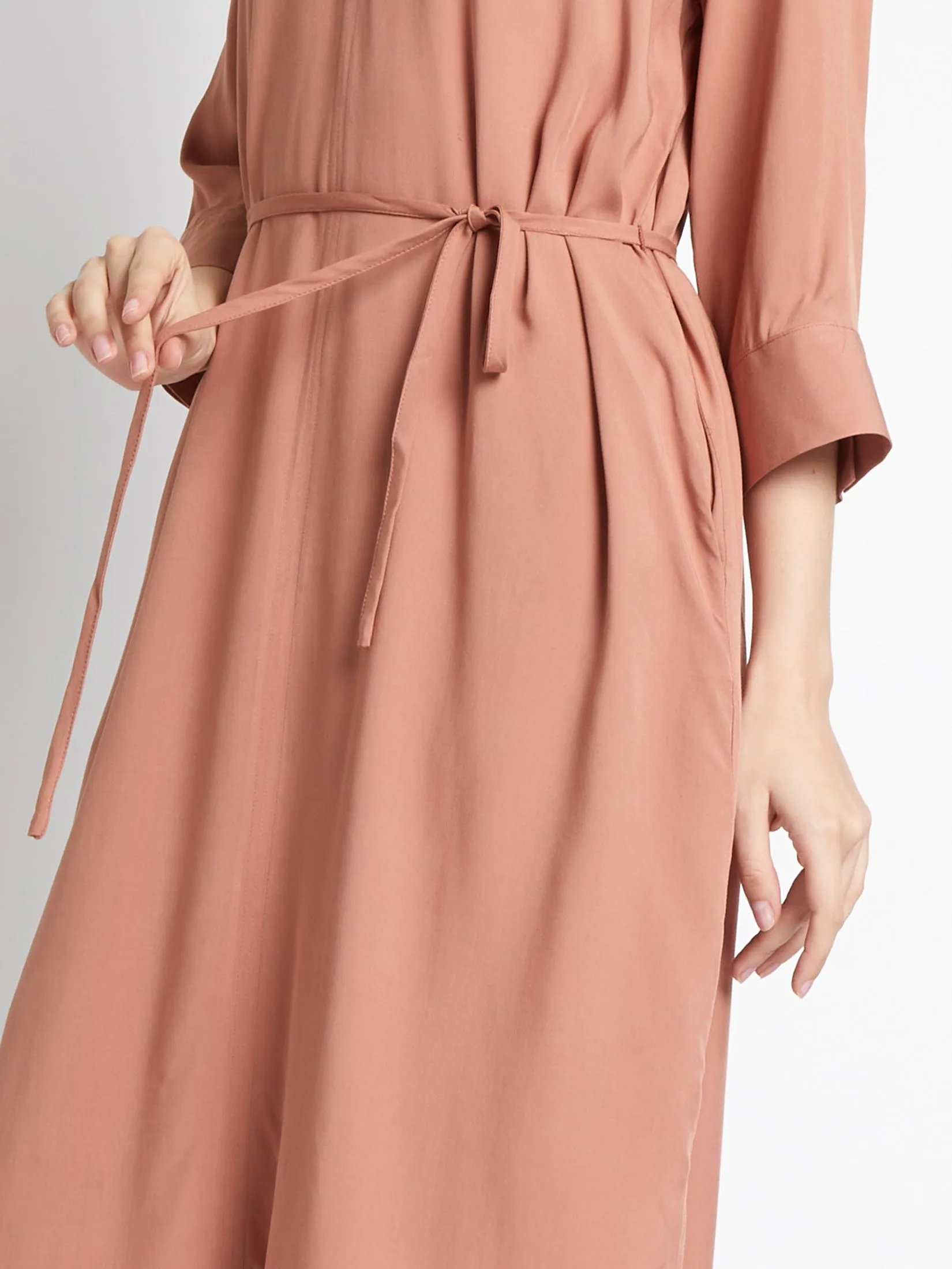 EASY PIECES Women Dress Long Sleeves Mandarin Collar