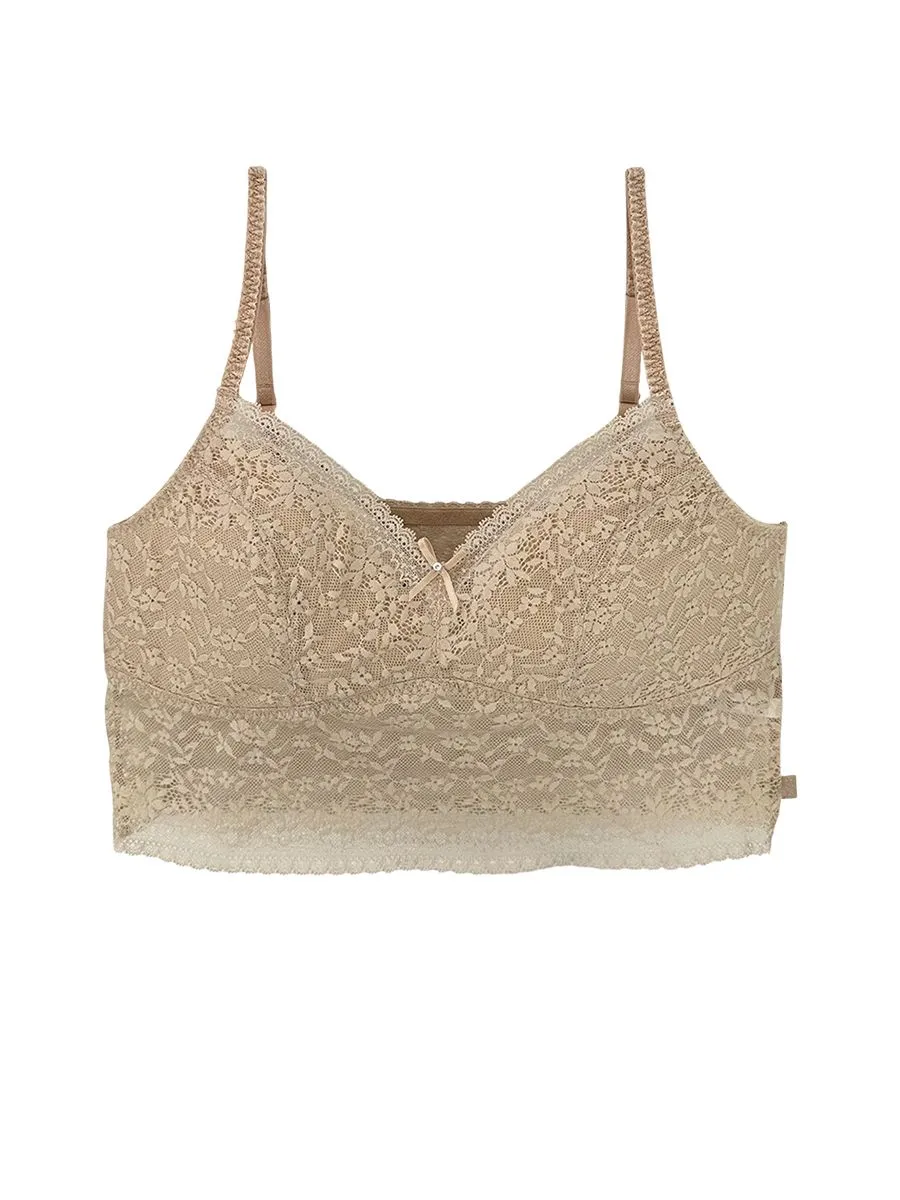 ELLE LINGERIE Women Bra Camisole Collection Romantic Pleat LH1734 BEIGE