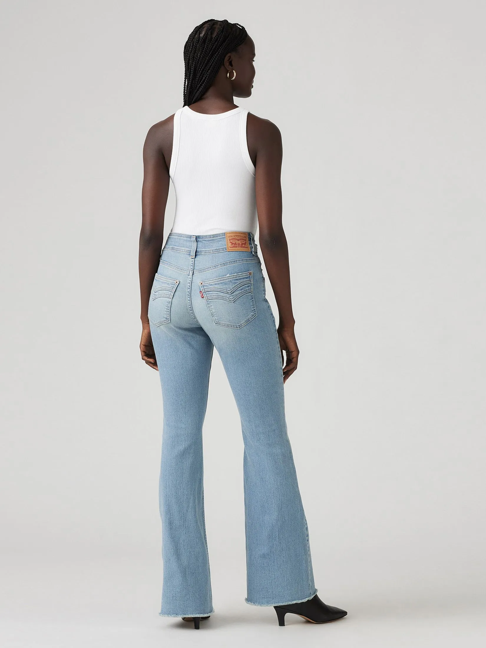 LEVI'S Women's Retro 726 High-Rise Flare Jeans Light Blue