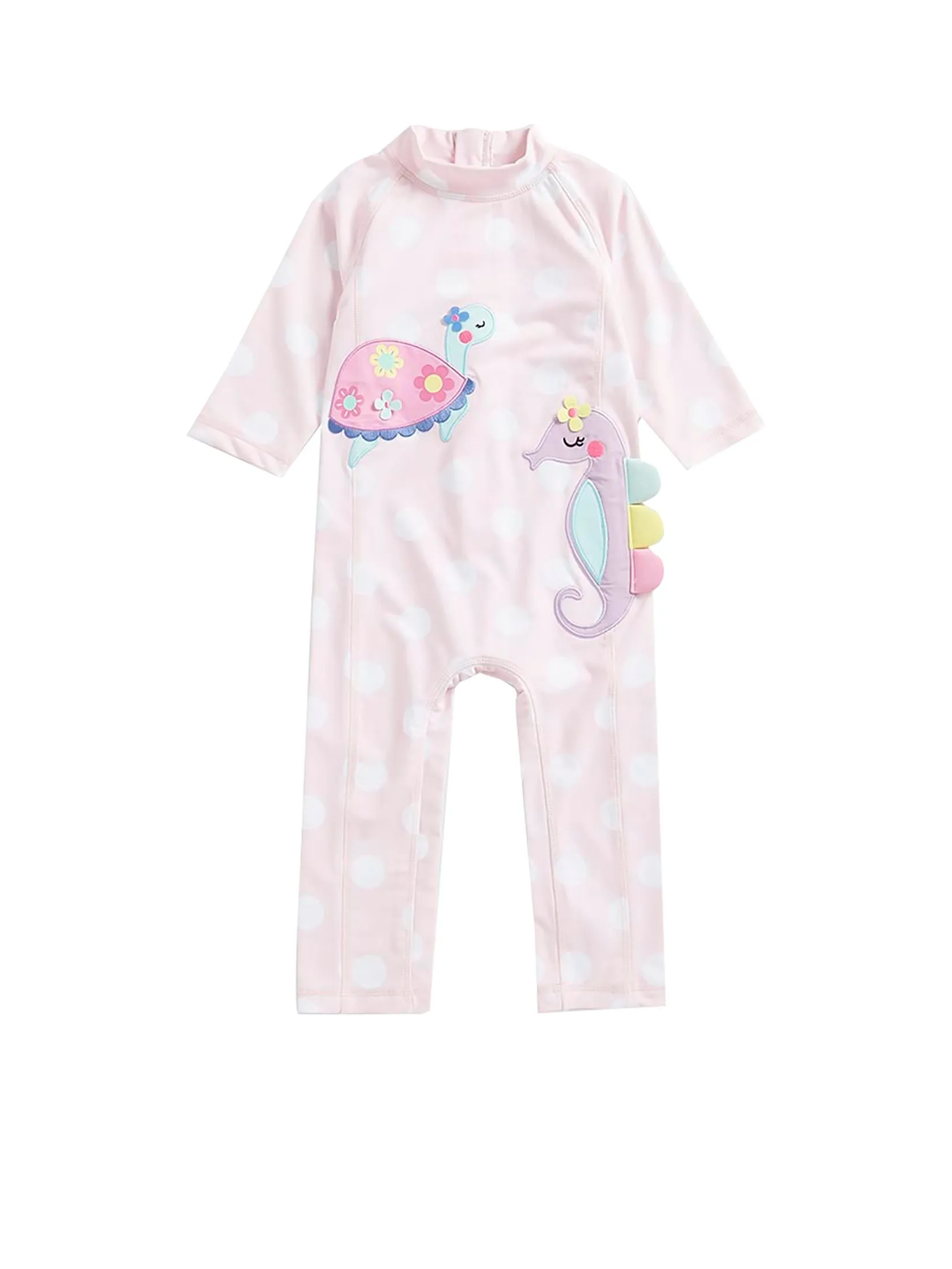 MOTHERCARE Girl Toddler Swimsuit Sunsafe Turtle & Seahorse Print Multi-Color