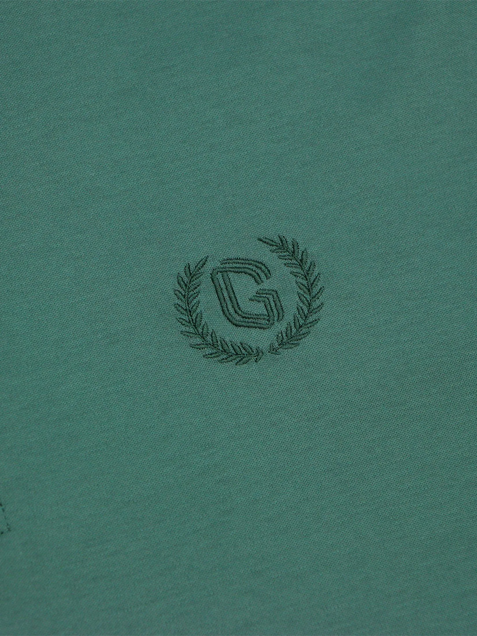 GIORDANO Men's Interlock Embroidery Polo (Liquid Touch) Smoke Pine green