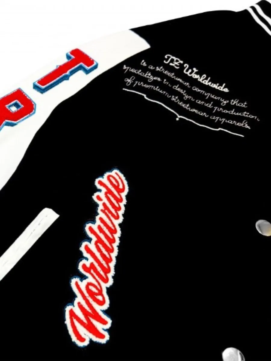 TZ WORLDWIDE MEN JACKET TZ VARSITY BLACK
