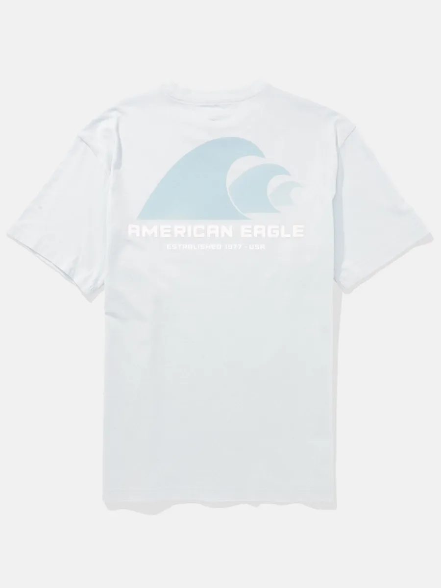 AMERICAN EAGLE MEN G SS 1 SET IN TEE- PC DYE + SERIOUSLY SOFT WASH 313 MINT